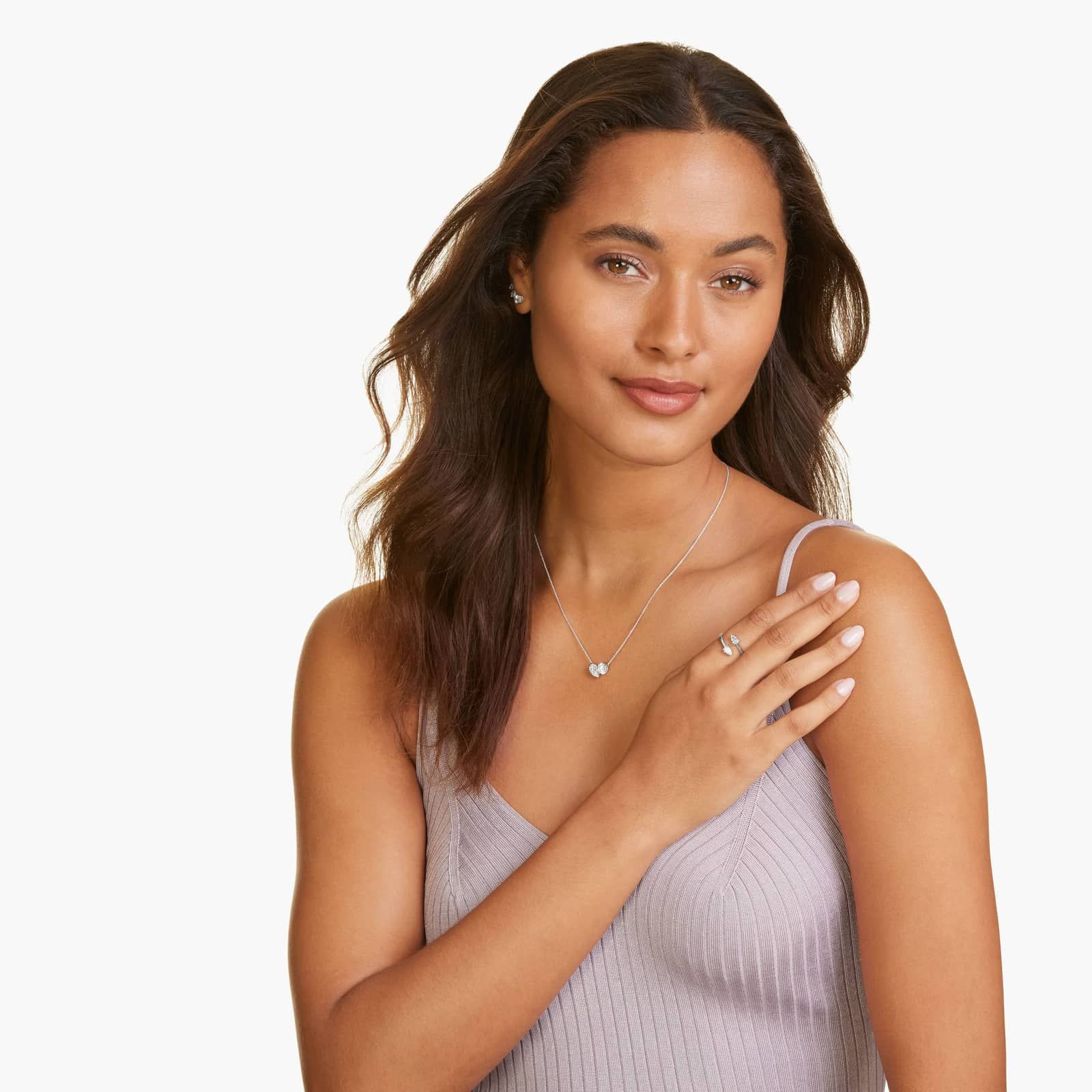 Pırlanta Damla-Yuvarlak Kolye